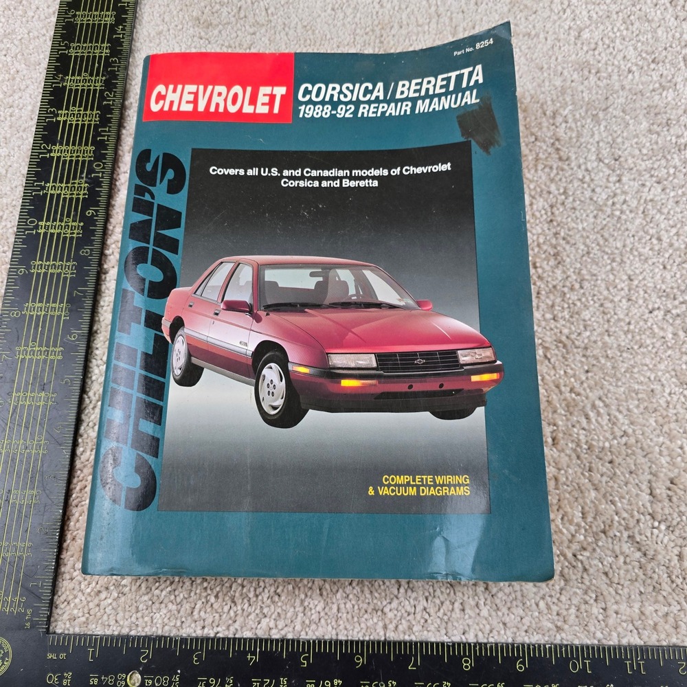 Chilton Repair Manual Blue Chevrolet Corsica Beretta 1988-1992 8254 Diagrams